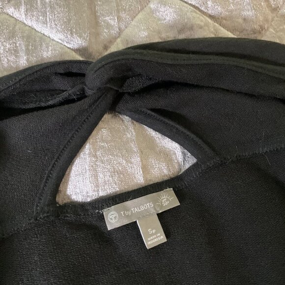 T By Talbots Women's Black Jumpsuit With Waist Tie & Keyhole Back Size SP SPF 50 - Picture 6 of 10